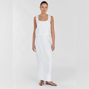 NWT Dissh Roberts White Linen Skirt